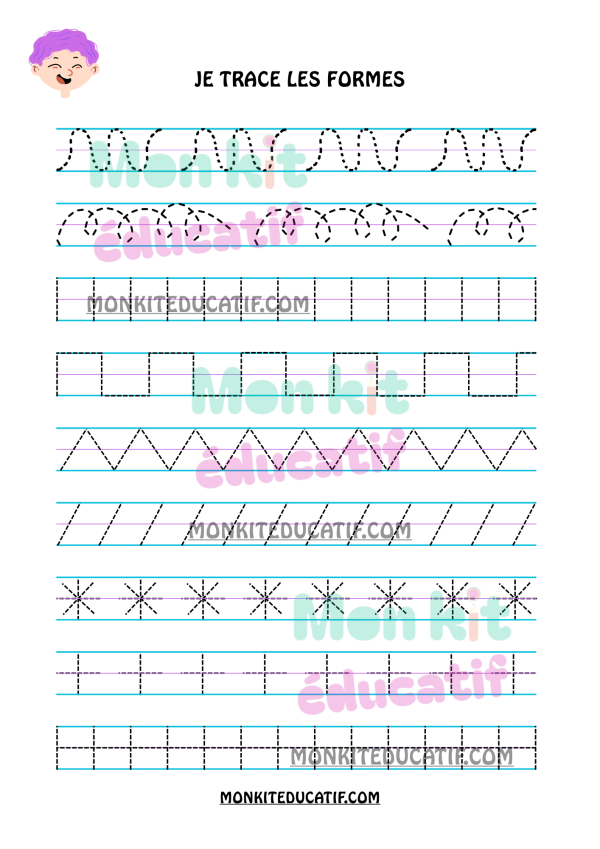 Ebook MON CAHIER DE GRAPHISME – Apprendre à tracer en s'amusant !